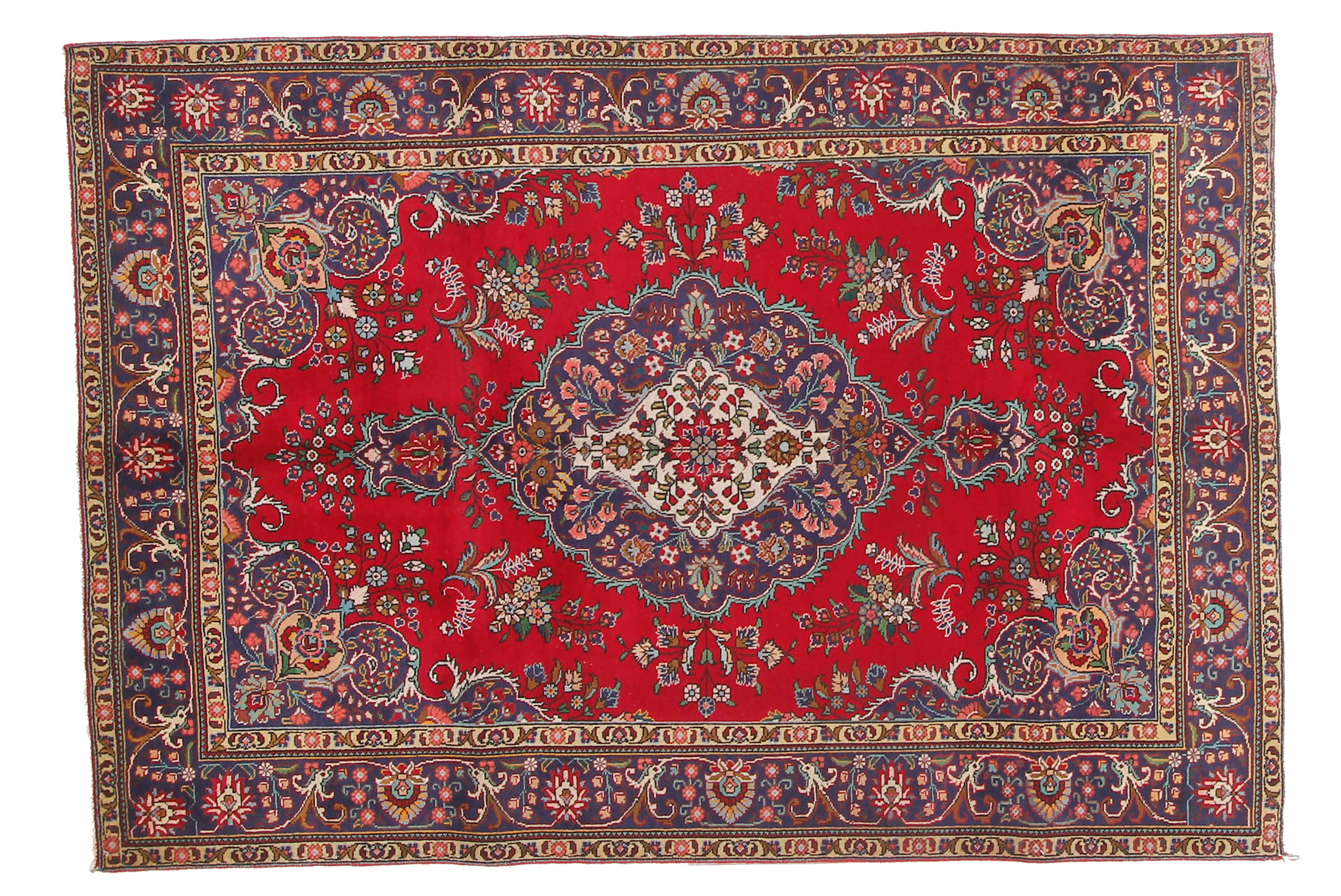 6'5" x 9'4" Vintage Persian Rug~P77613243