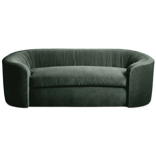 Clio Velvet Ruched Sofa~P77441718