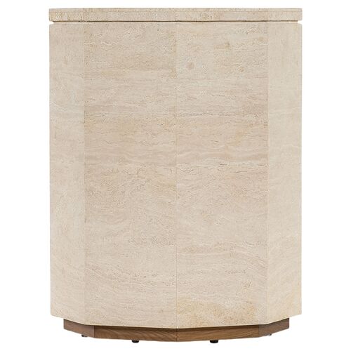 Commerce and Market Haven Marble Spot Table, Beige