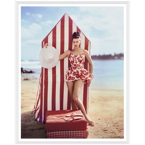 Vogue Magazine, "Model in front of Tent", Louise Dahl-Wolfe, January 1959