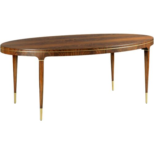 Archer Extension Dining Table, Mahogany/Brass~P77654650