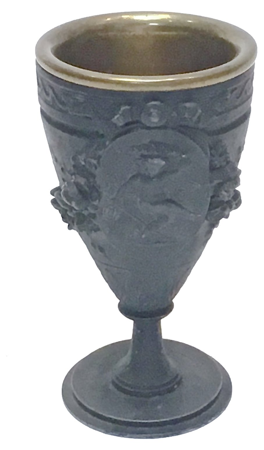 Antique Cast Iron Cherub & Floral Goblet~P77297690
