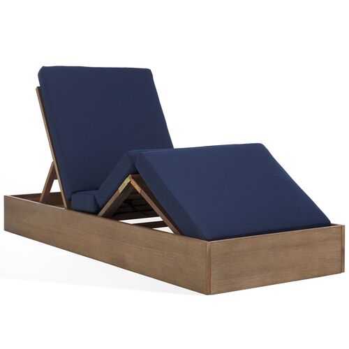 Paxton Outdoor Eucalyptus Chaise Lounge