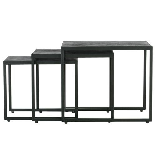 S/3 Rex Nesting Side Table, Ink Black