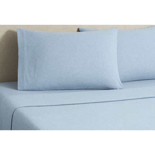Flannel Heather Sheet Set, Blue Flannel Heather Sheet Set, Blue~P44260040