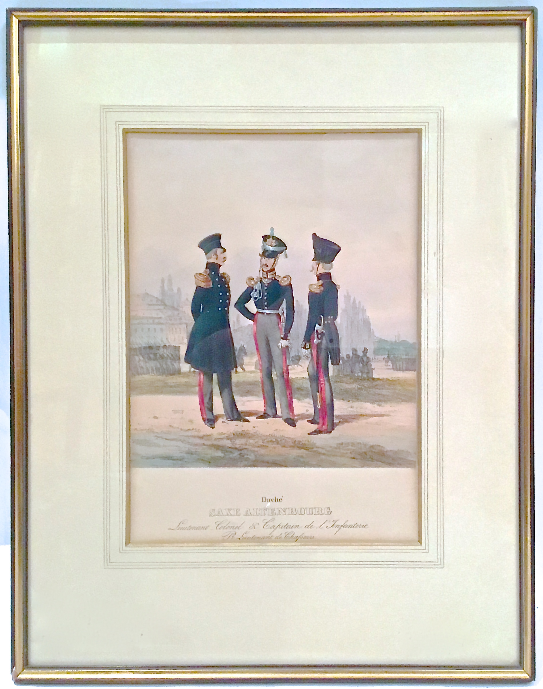 Antique French Soldiers Engraving~P77466973