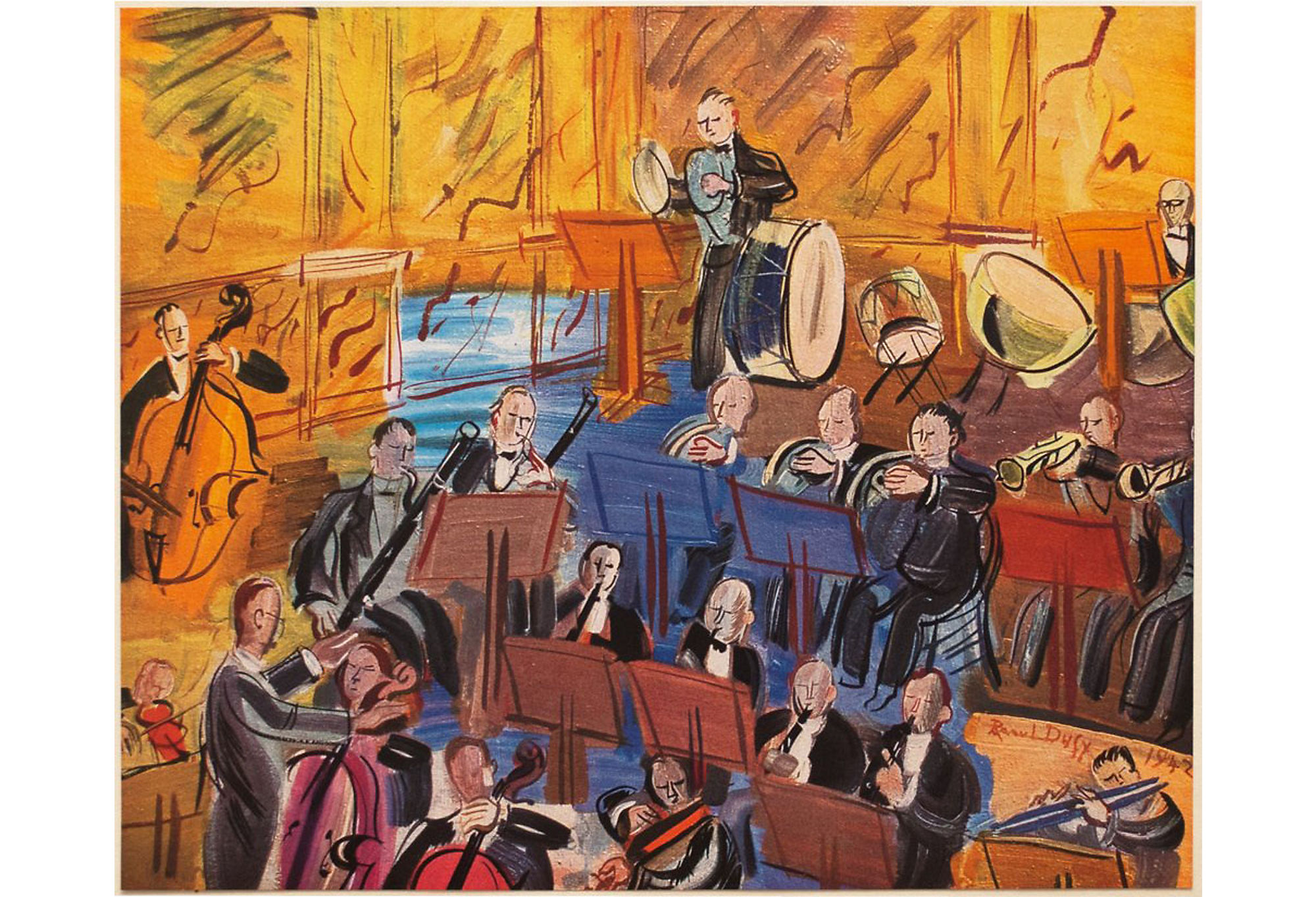 1947 Dufy, The Orchestra Lithograph~P77541515