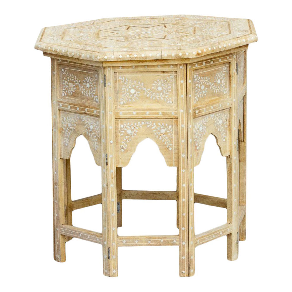 Moorish Marquetry Inlay Side Table~P77632112