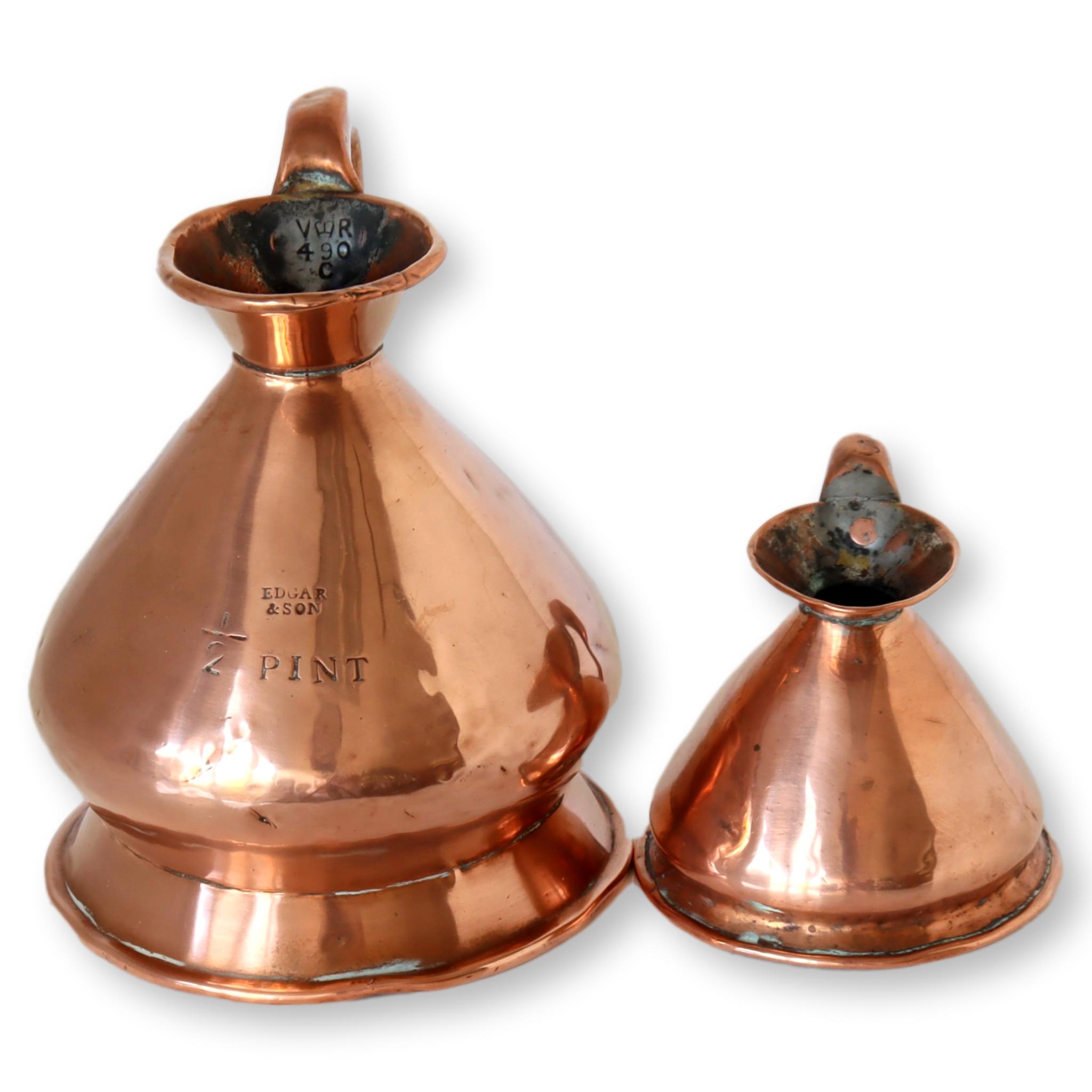 Antique English Copper Ale Measures, S/2~P77658699
