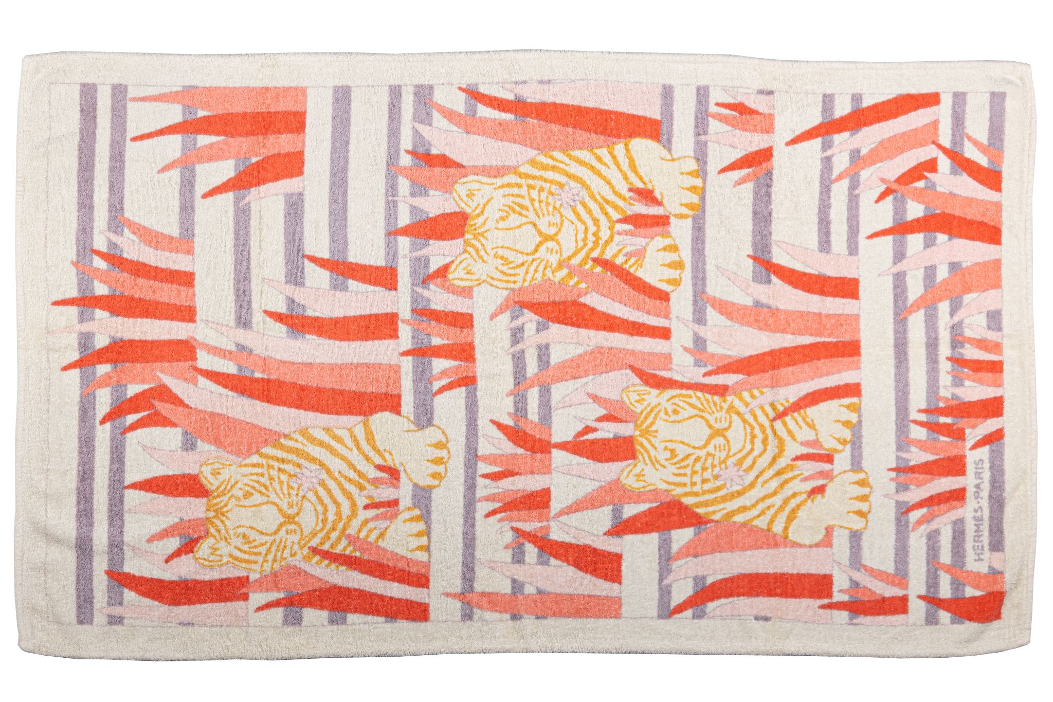 Hermès Tiger Beach Towel Preloved~P77639363