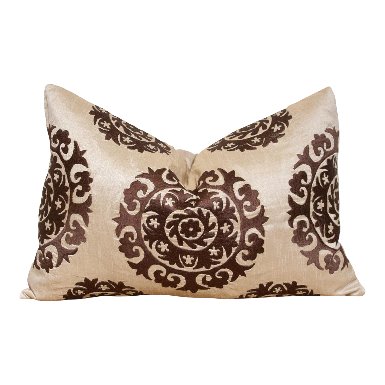 Vanilla Silk Suzani Pillow Cover~P77682035