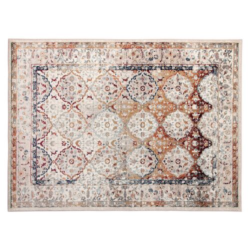 Samson Bordered Rug, Ivory