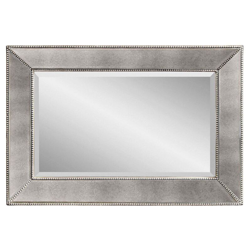 Visby Wall Mirror, Antiqued Silver