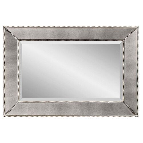 Visby Wall Mirror, Antiqued Silver~P42688013