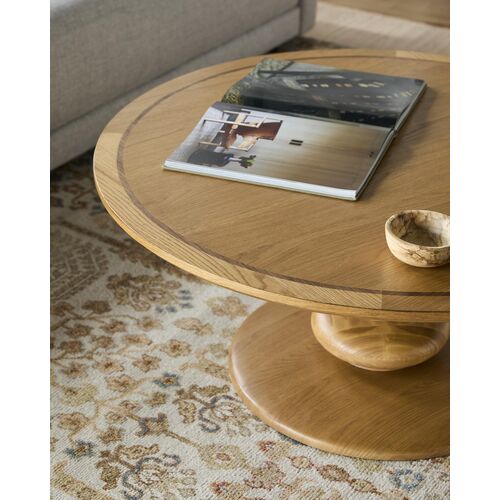 Zenric 40" Wooden Coffee Table, Brown