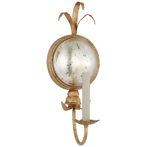 Gramercy Medium Single Sconce, Gilded Iron Gramercy Medium Single Sconce, Gilded Iron