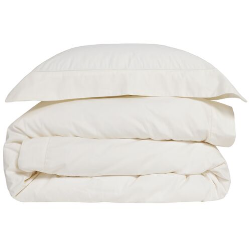 Classico Hemstitch Cotton Sateen Duvet Set