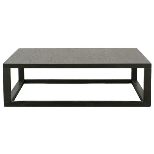 Rowan Rectangular Oak Veneer Coffee Table, Peppercorn