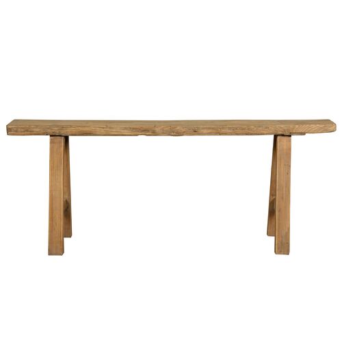 43"Long Indoor/Outdoor Noodle Bench, Natural