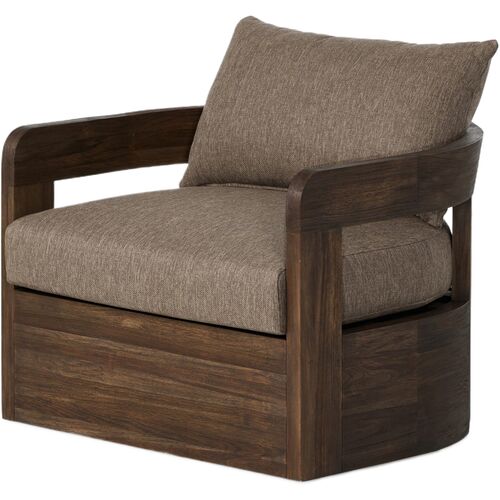 Nash Outdoor Teak Swivel Chair
