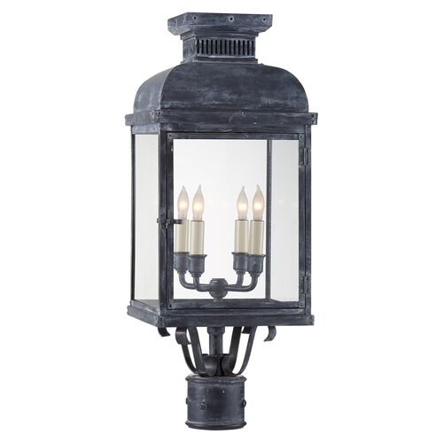 Suffork Outdoor Post Lantern, Zinc~P77237466