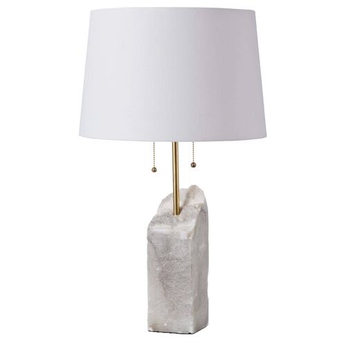Square Raw Alabaster Table Lamp~P77060094