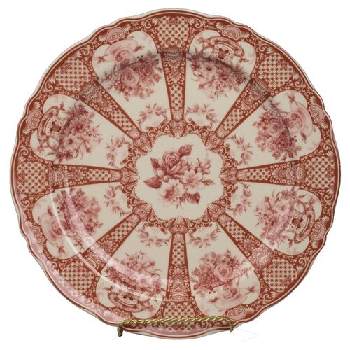 10" Mathilde Plate, Red/White~P76844452