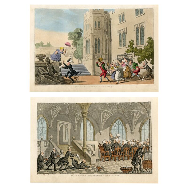 1850s Tours of Dr. Syntax Prints, Pair