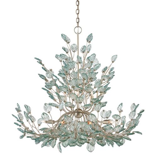 Baobab 1-Tier Glass Chandelier, Blue