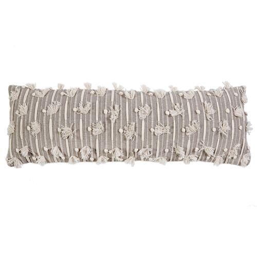 Nora 14x40 Handwoven Pillow, Taupe/Ivory~P77605077