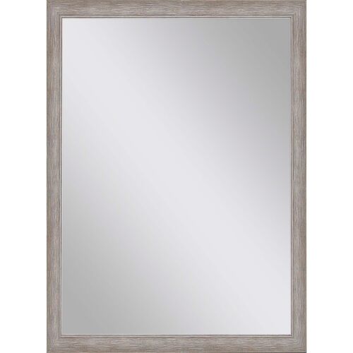 Gray Metallic Silvered Beveled Wall Mirror Gray Metallic Silvered Beveled Wall Mirror