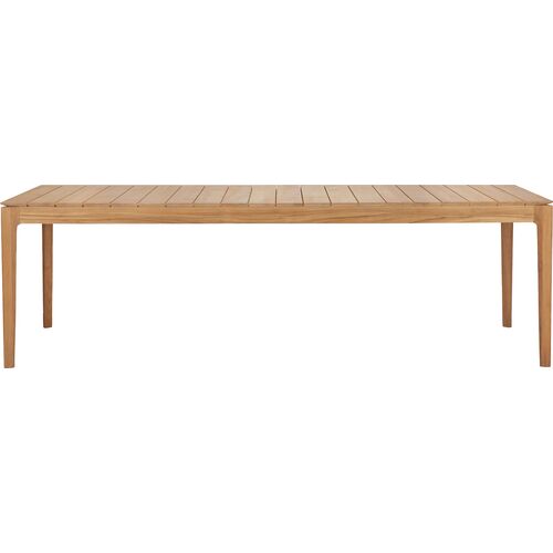 Bok Outdoor Teak Dining Table, Natural
