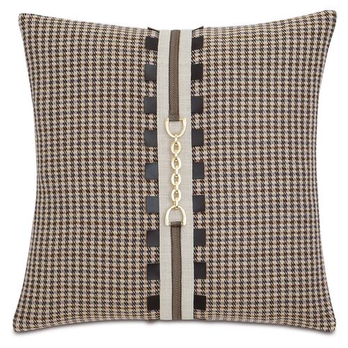 Carrie 20x20 Houndstooth Pillow, Brown~P77634393