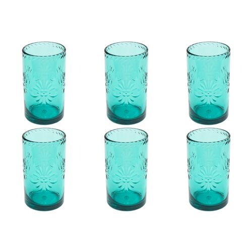 S/6 Talavera Acrylic Drinking Glasses S/6 Talavera Acrylic Drinking Glasses