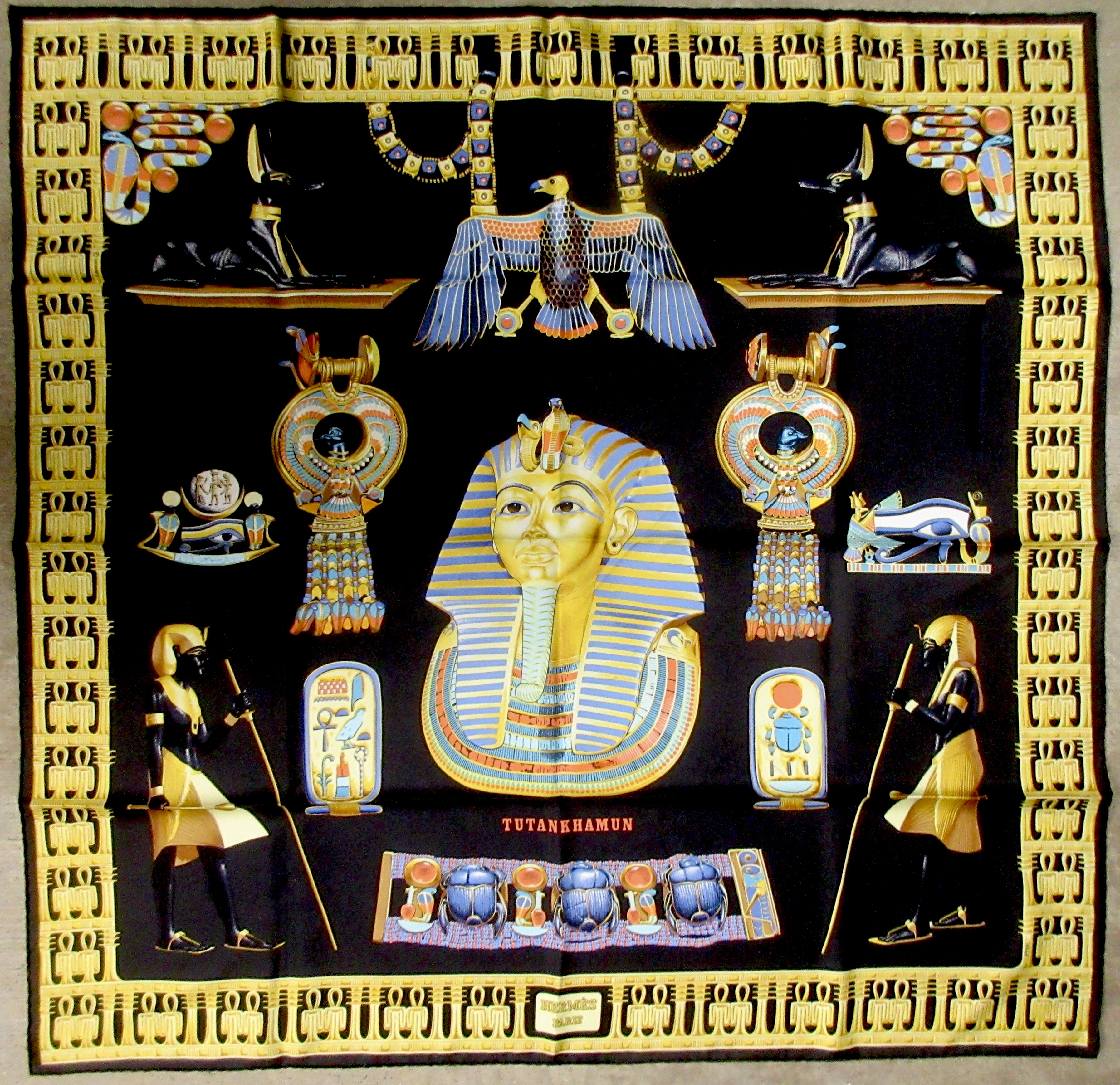 Hermes Tutankhamun Scarf with Box~P77684187