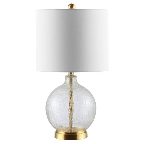 Cadence Glass Lamp, Gold/White~P77604841