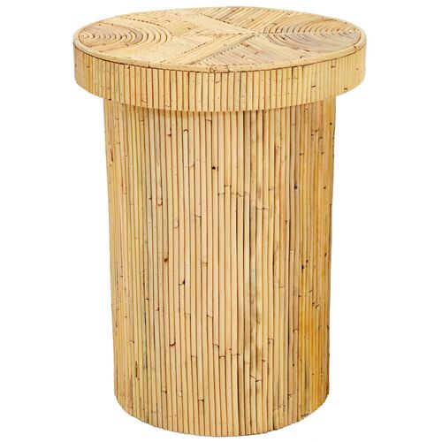 Reeve Rattan Round Side Table, Natural