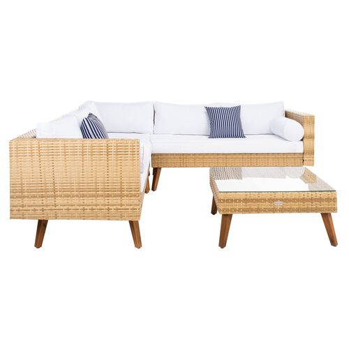 Calloway 2 Pc Outdoor Wicker Sectional Set Calloway 2 Pc Outdoor Wicker Sectional Set