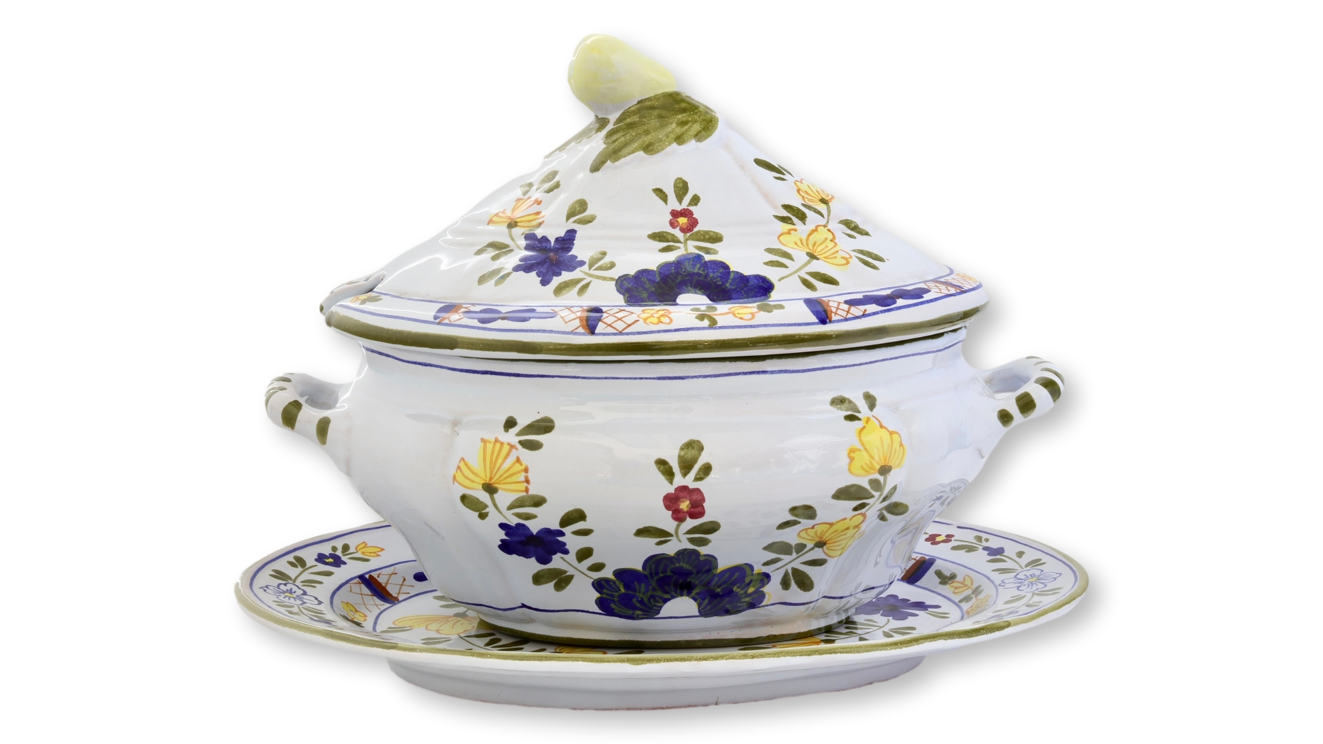 1970s Cantagalli Faience Tureen w/ Tray~P77740727