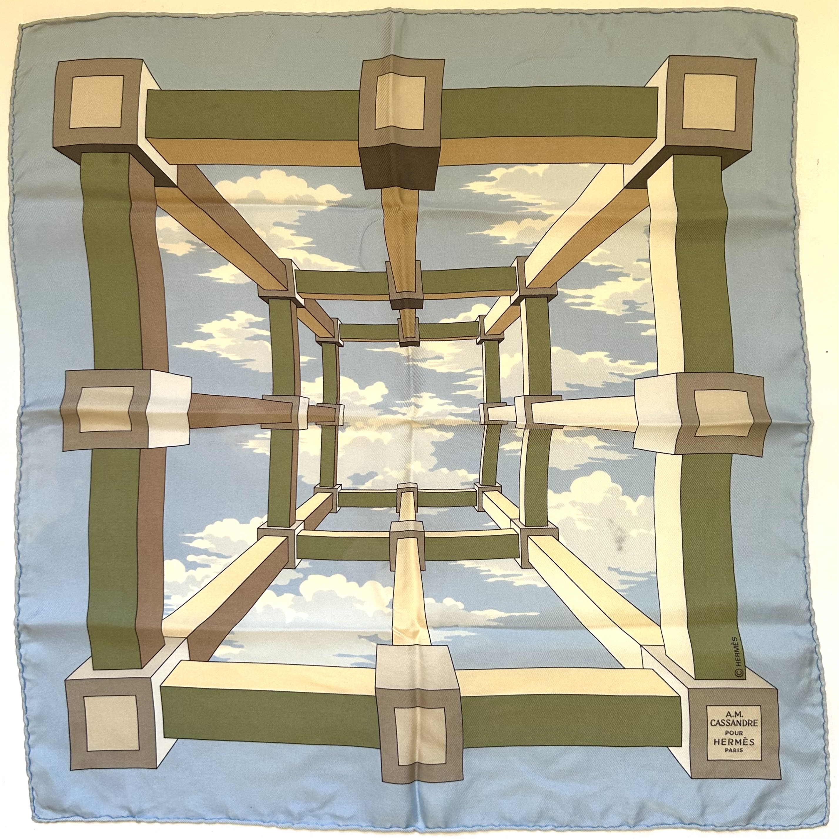 Hermes Perspective Pochette Scarf w/Box~P77711903