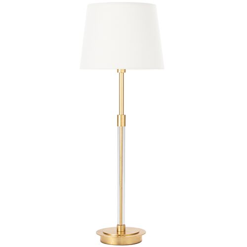 Auburn Crystal Buffet Lamp, Gold Leaf