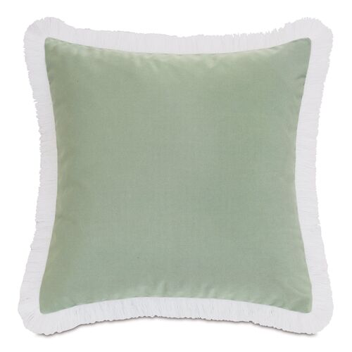 Luna 20x20 Outdoor Pillow, Celadon/White~P77617394