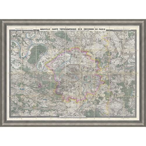 Pocket Map of Paris, 1880