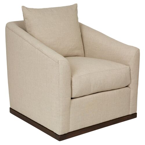 Ryder Swivel Linen Chair~P77608816