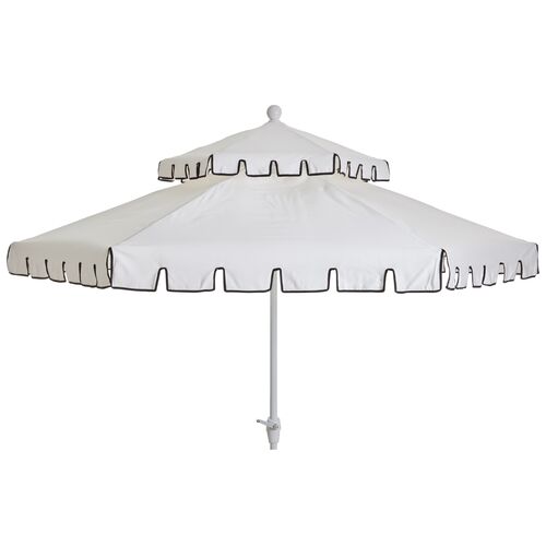 Poppy Two-Tier Patio Umbrella, Ivory~P77416831