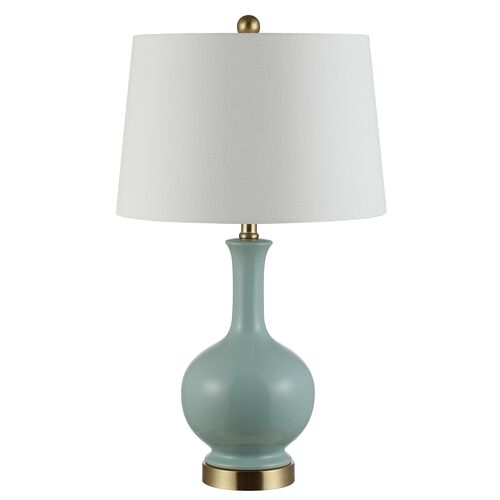 Morinan Ceramic Table Lamp, Robins Egg Blue