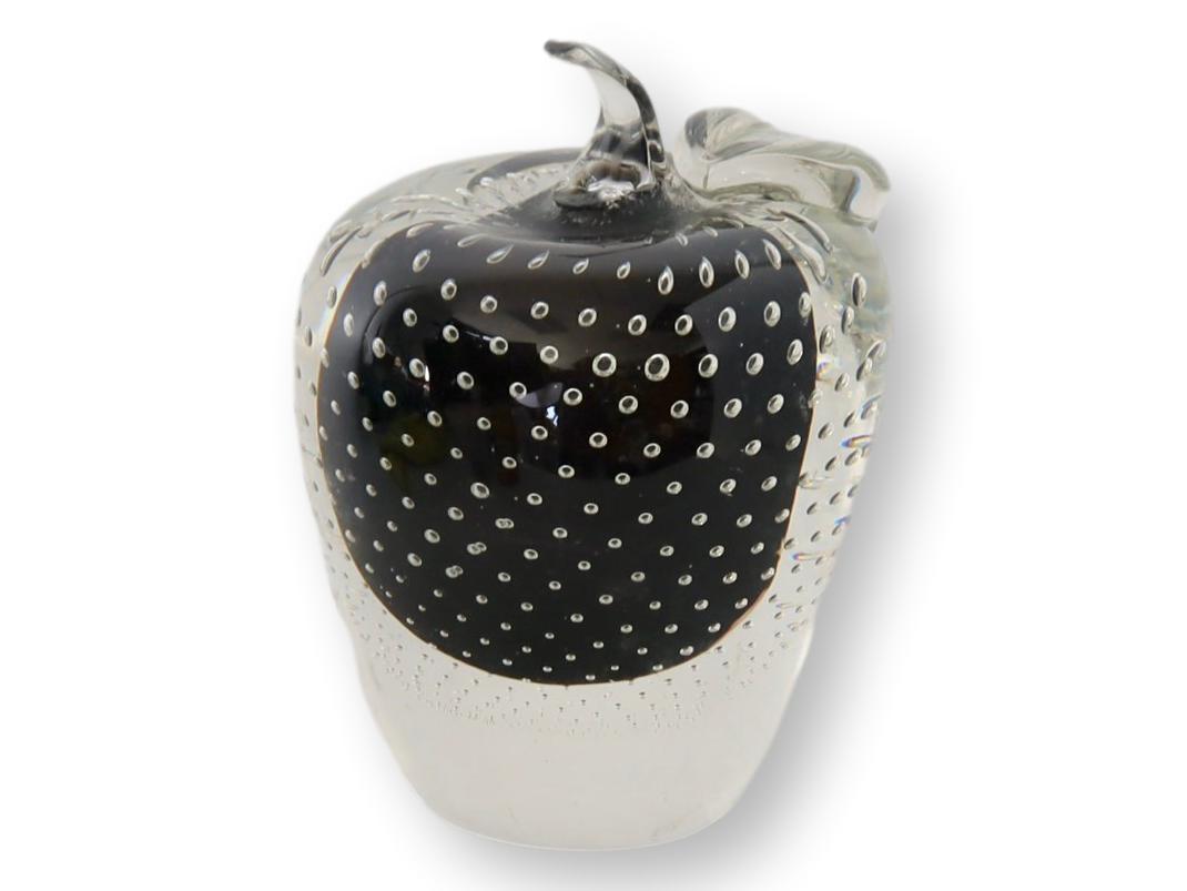 Large Black Italian Murano Glass Apple~P77683035