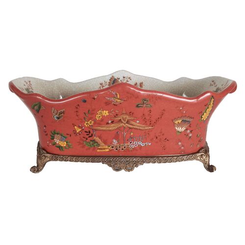 Renwick Porcelain Planter I, Salmon