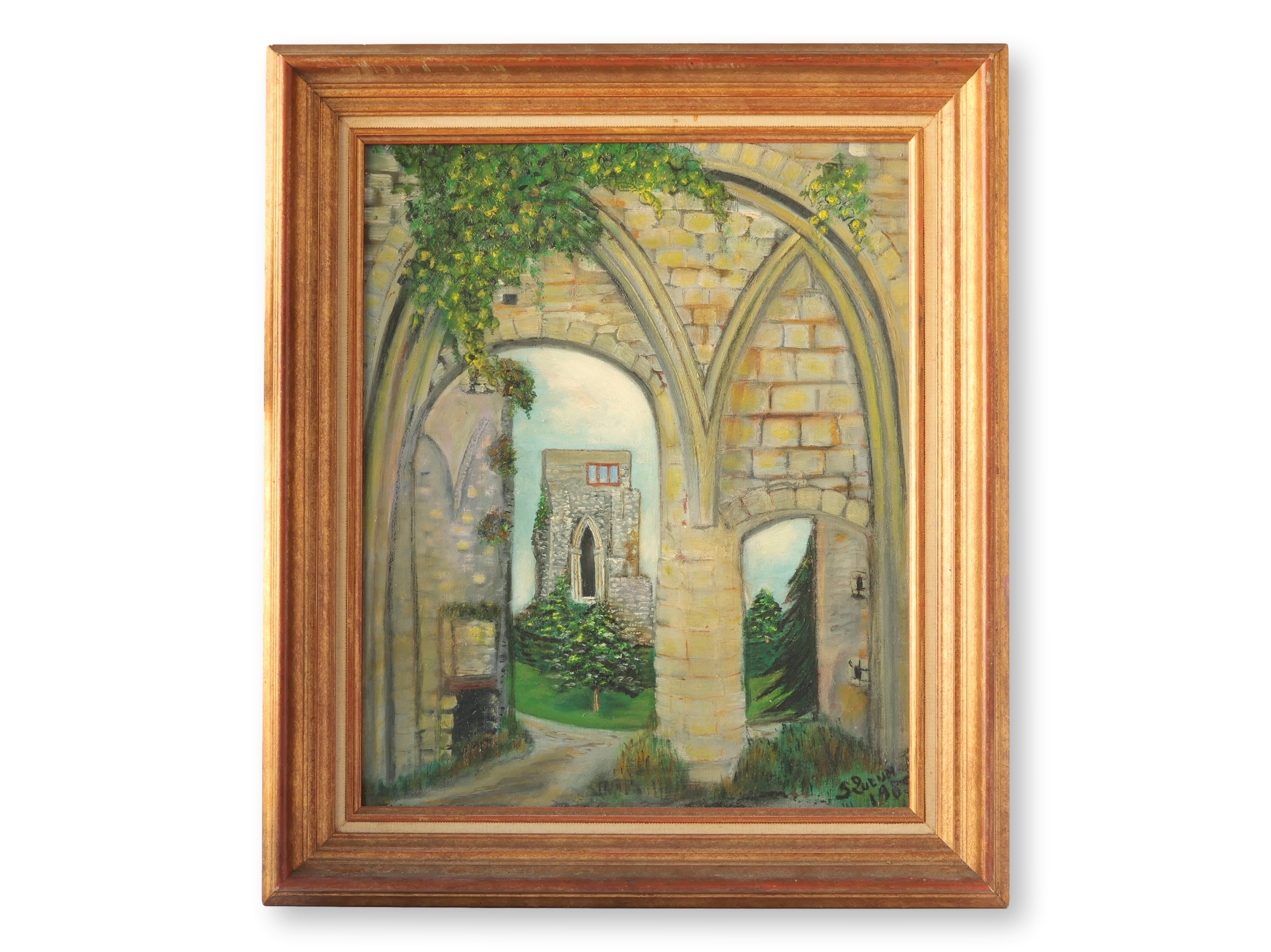Framed French Architectural Painting~P77738183