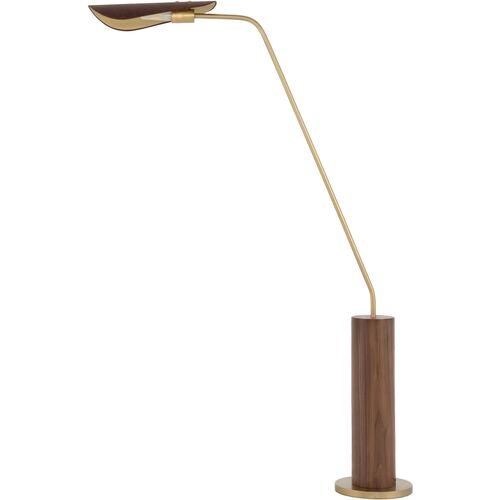 Luca Floor Lamp, Dark Walnut/Antique Brass~P111116642